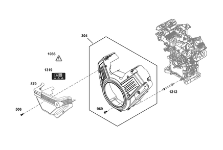 Blower Housing Group Diagram and Parts List for 61G277-0044-J1  Briggs and Stratton Engine